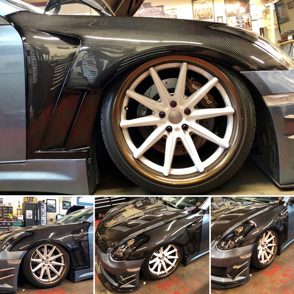 Fly 1 Motorsports RS4 Vented Fenders - 2002 - 2007 Infiniti G35 Coupe