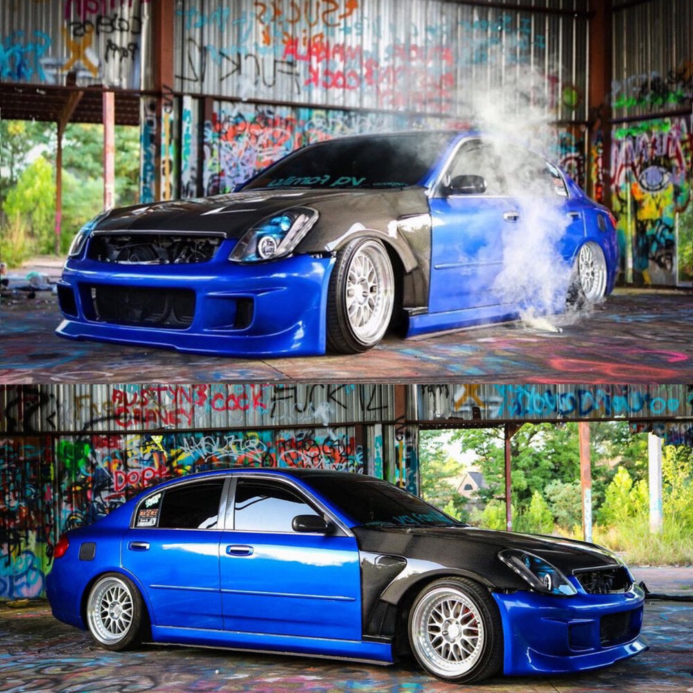 Fly 1 Motorsports RS4-S Vented Fenders - 2003 - 2004 Infiniti G35 Sedan