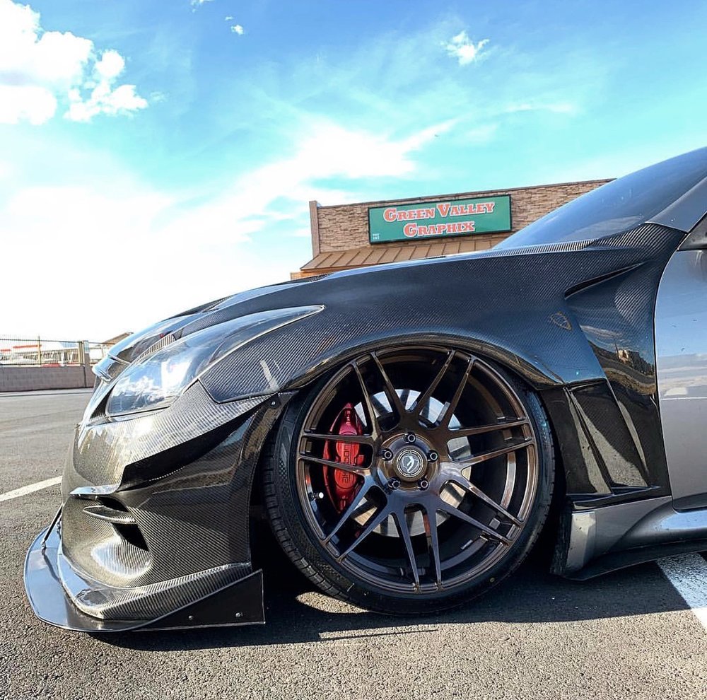 Fly 1 Motorsports RS3 Wide Fenders (12mm) - 2008 - 2013 Infiniti G37 Coupe