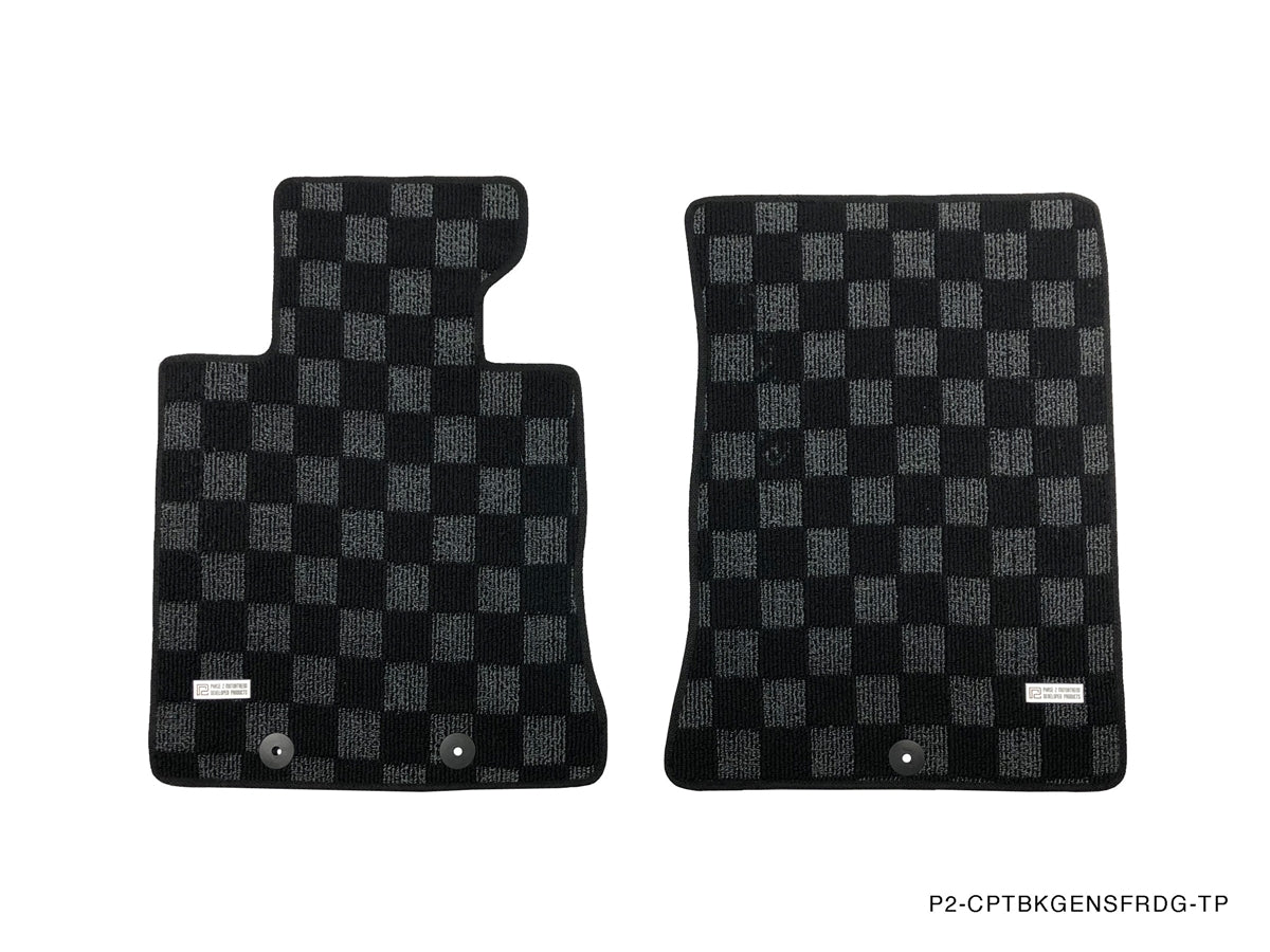 P2M Front & Rear Race Floor Mats - 2008 - 2016 Hyundai Genesis Coupe (BK1/BK2)