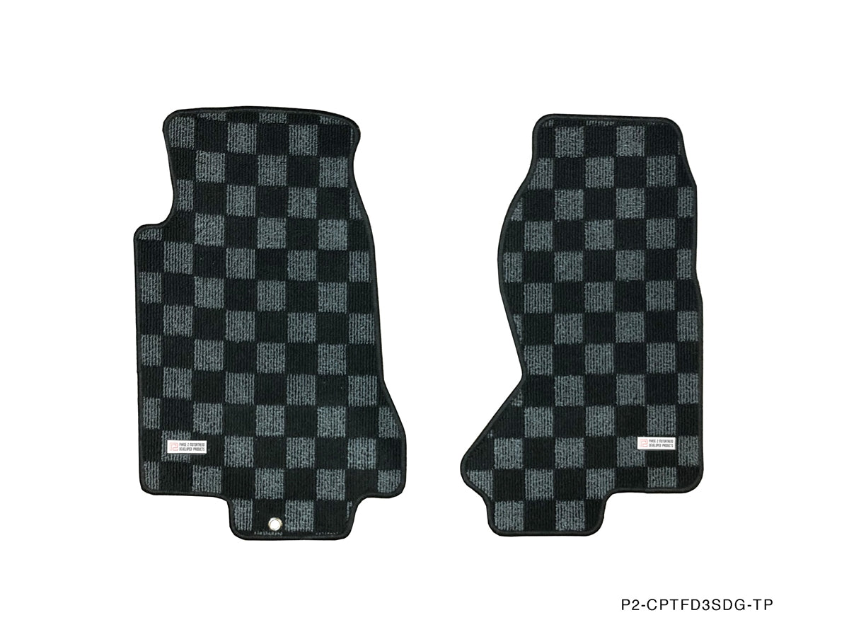 P2M Front Race Floor Mats - 1998 - 2002 Mazda RX-7 (FD3S)
