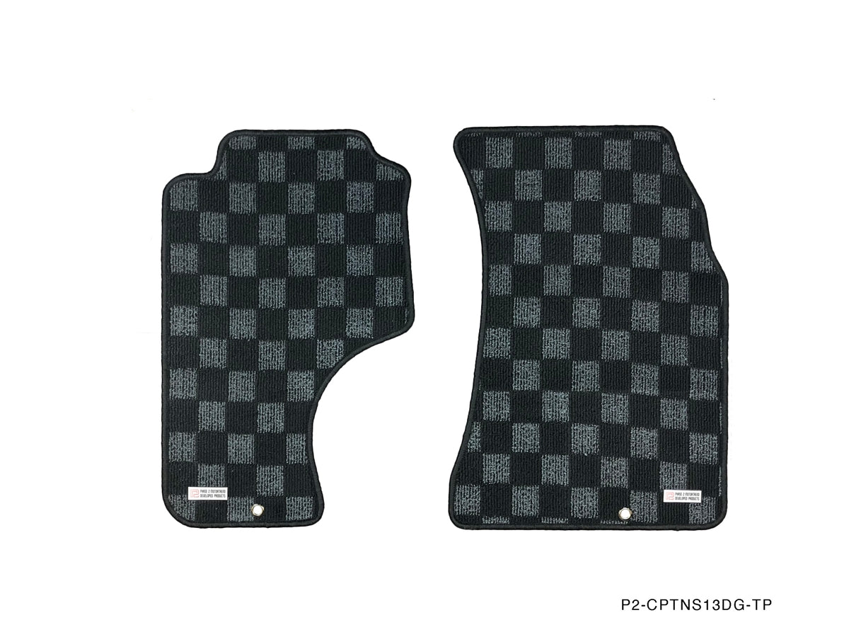 P2M Front Race Floor Mats - 1989 - 1994 Nissan 240sx (S13)