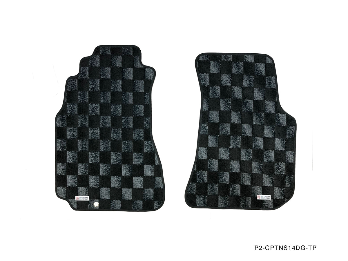 P2M Front Race Floor Mats - 1995 - 1998 Nissan 240sx (S14)