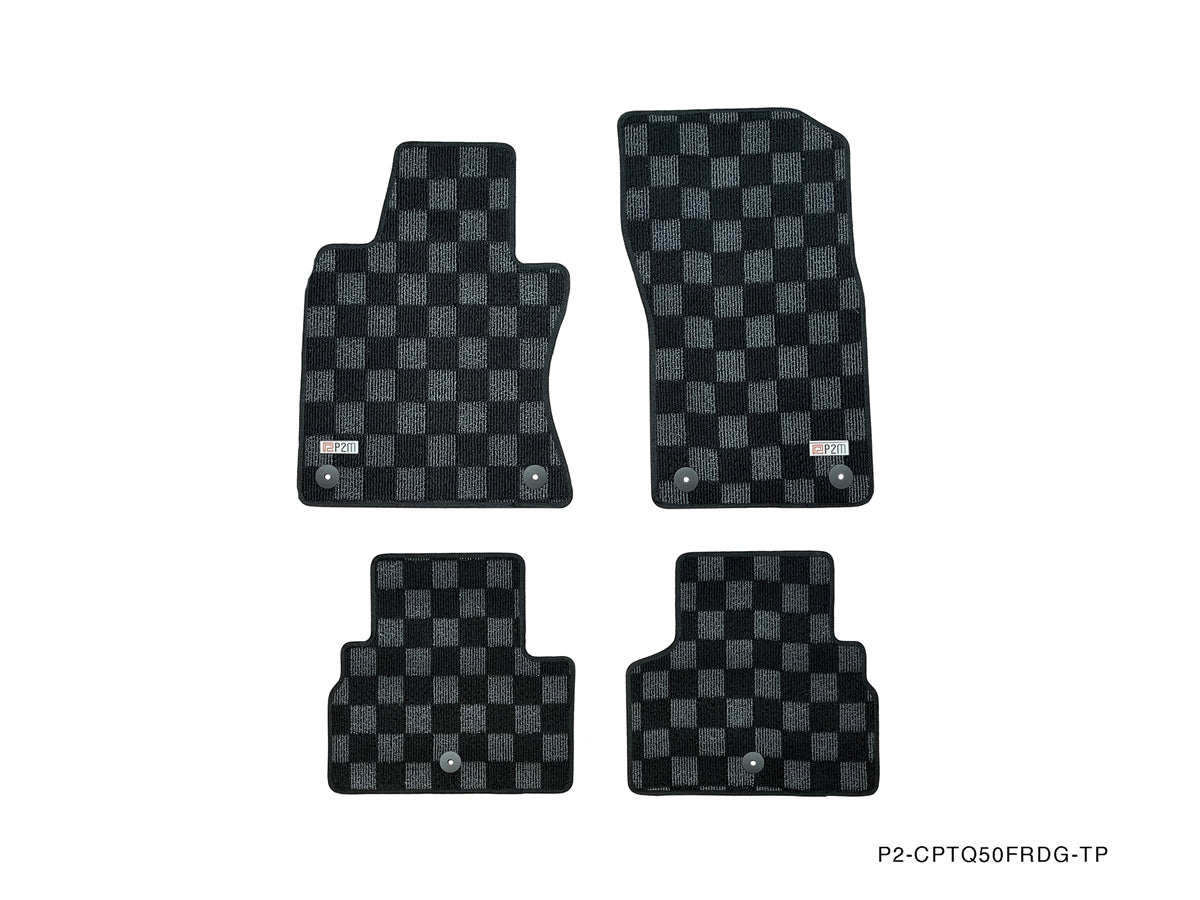 P2M Front & Rear Race Floor Mats - 2013+ Infiniti Q50 Sedan