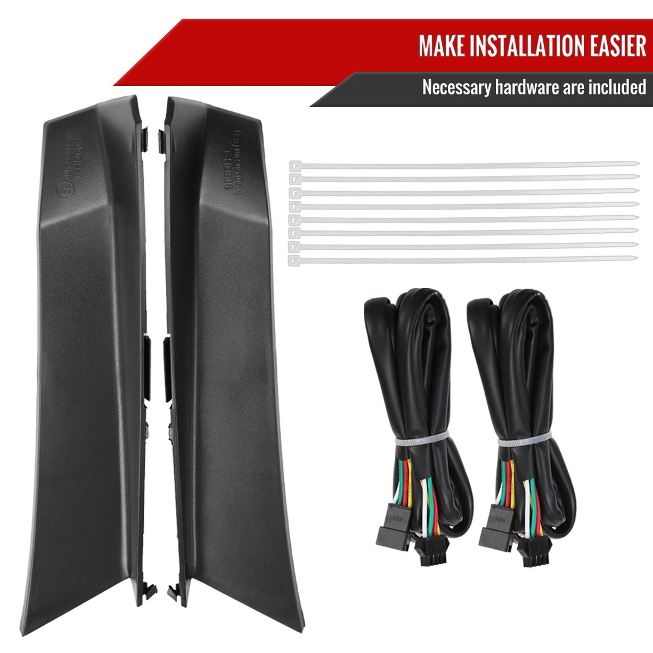 Spec-D Tuning - 2018-2022 Honda Accord Sedan - LED Sequential Signal Tail Lights (Matte Black Housing/Clear Lens)