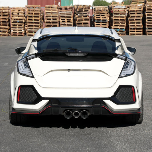 Spec-D Tuning - 2016 - 2022 Honda Civic (FK7/FK8) - Sequential Turn Signal LED Taillights (Matte Black Housing/Clear Lens)