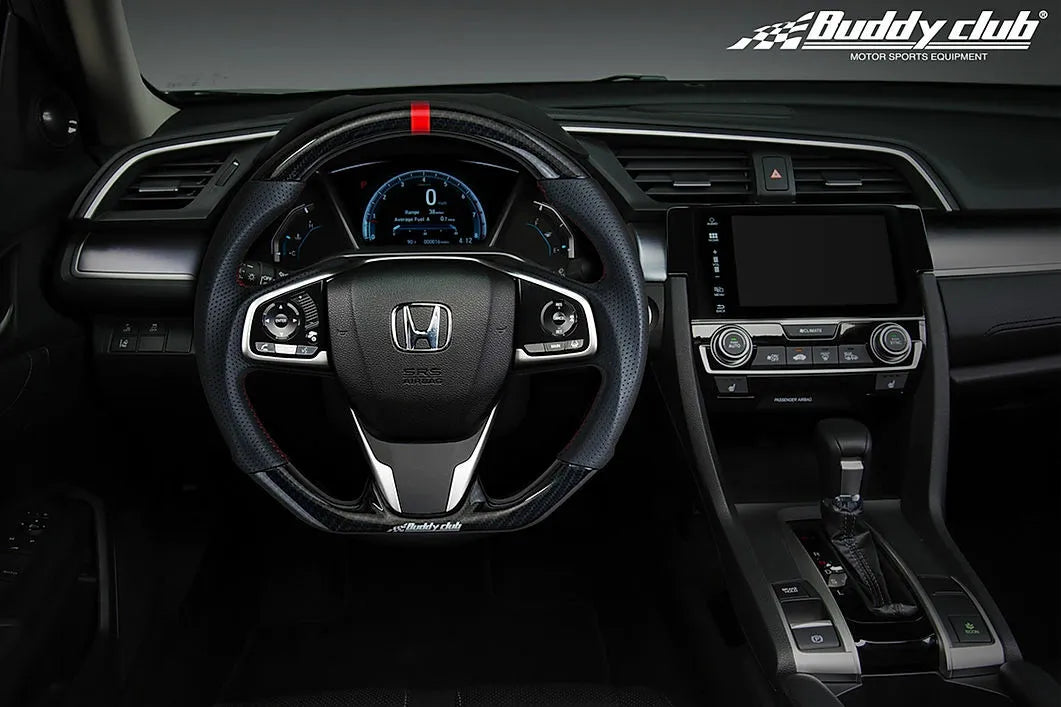 Buddy Club Racing (Carbon) Steering Wheel - 2016 - 2021 Honda Civic (FC/FK)