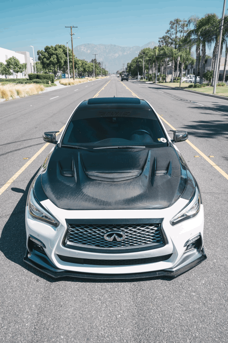 Fly 1 Motorsports QAttack Vented Hood 2013+ Infiniti Q50 JDM
