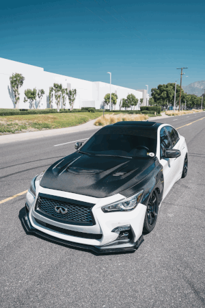 Fly 1 Motorsports Q-Attack Vented Hood - 2013+ Infiniti Q50