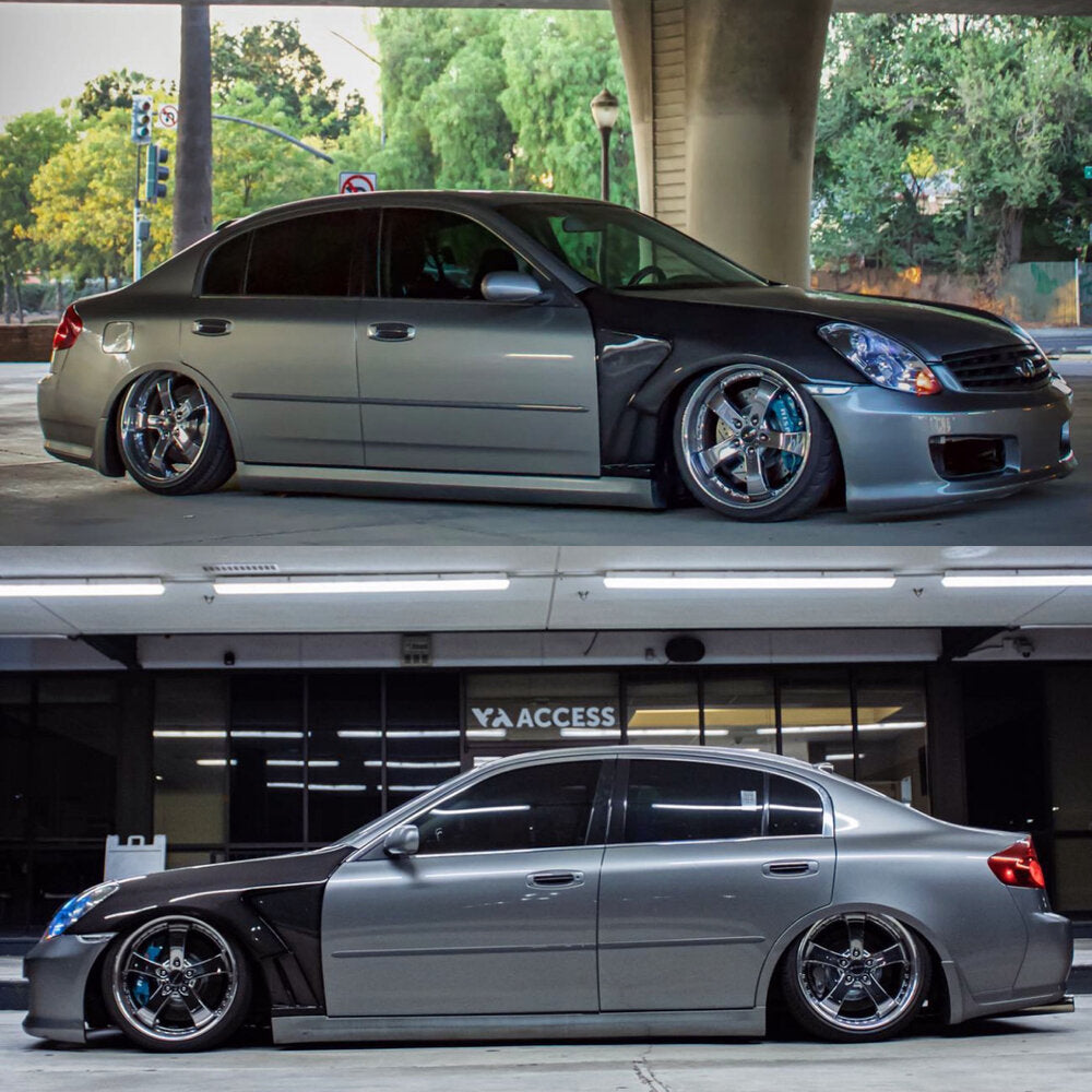Fly 1 Motorsports RS4-S Vented Fenders - 2003 - 2004 Infiniti G35 Seda ...
