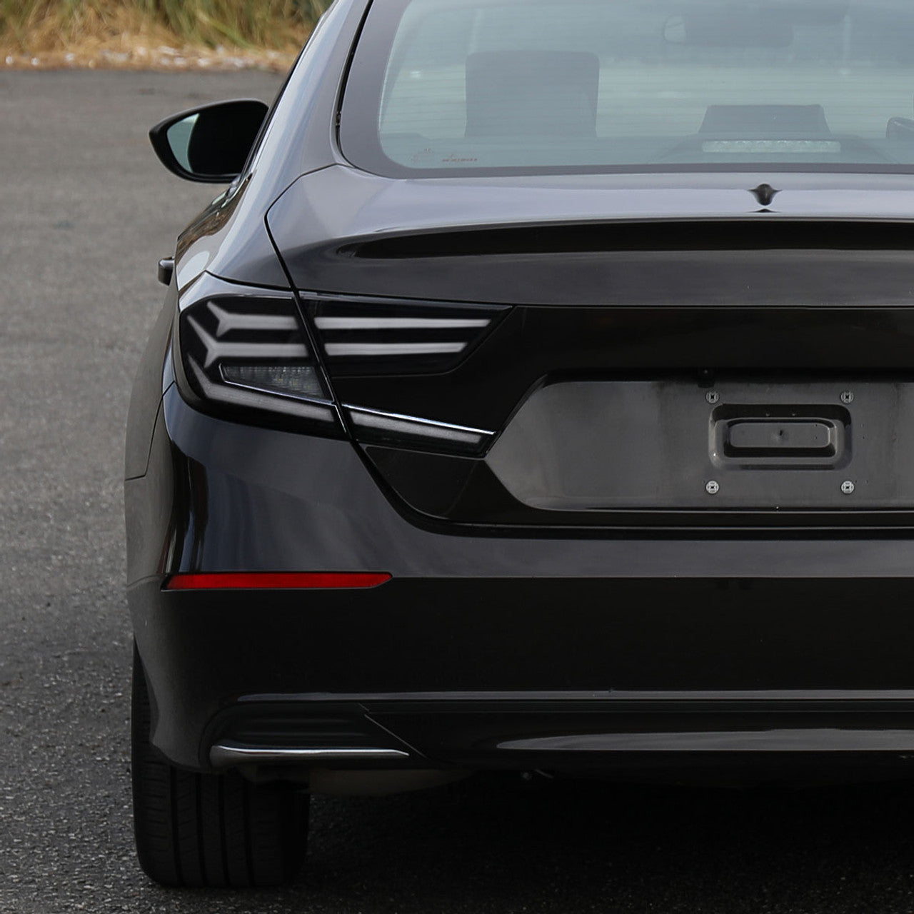 Spec-D Tuning - 2018-2022 Honda Accord Sedan - LED Sequential Signal Tail Lights (Matte Black Housing/Clear Lens)